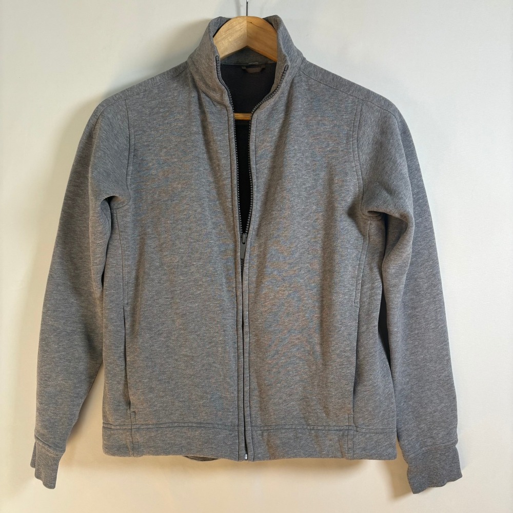 Lululemon Scuba Full Zip Jacket Heathered Grey Size 2 Fleece Mock Neck Athletic